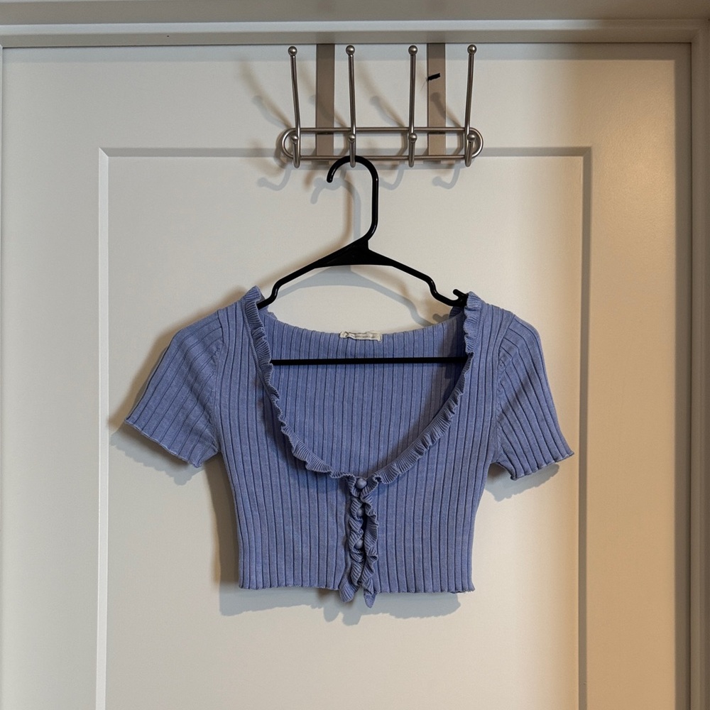 Urban Outfitters Lavender Ribbed Crop Top
